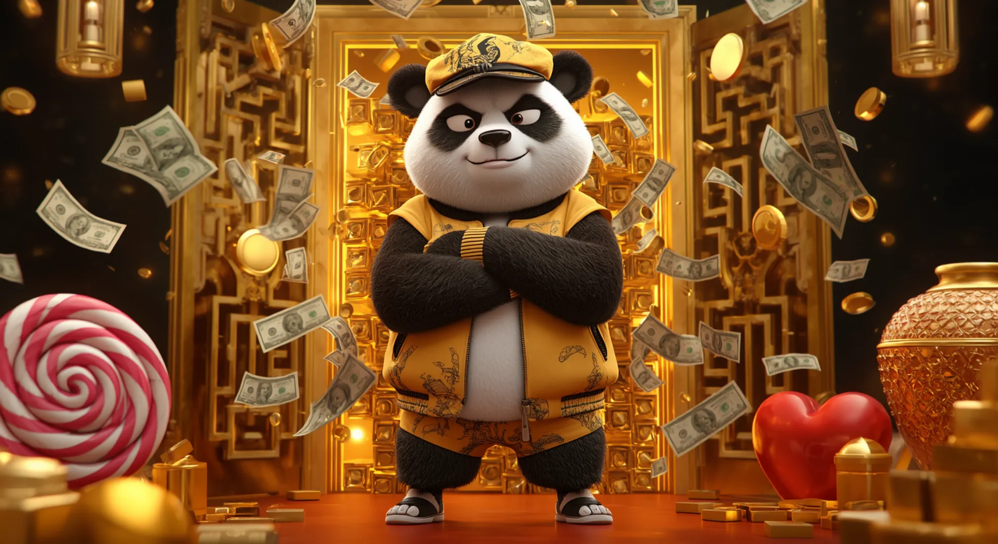 Jackpot et gains en argent avec mascotte casino Spinbara